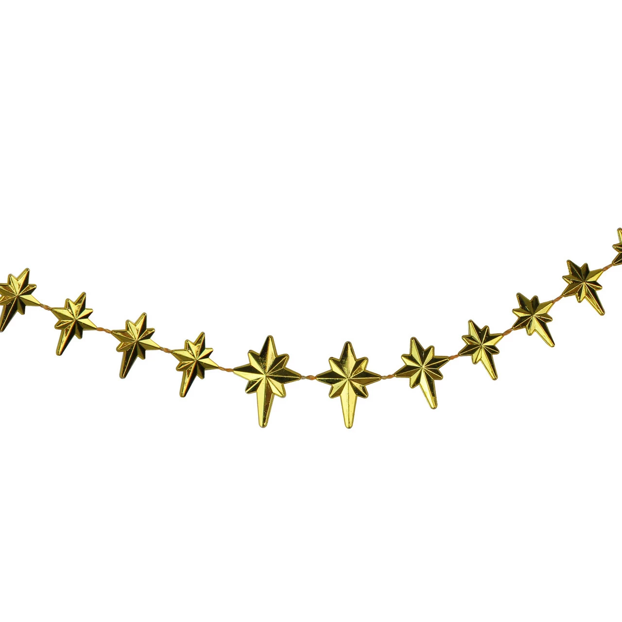 Northlight 9' X 1" Shiny Gold Star Of Bethlehem Beaded Artificial Christmas Garland - Unlit 1 Northlight 9' X 1" Shiny Gold Star Of Bethlehem Beaded Artificial Christmas Garland - Unlit