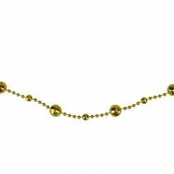 Northlight 15' X 0.5" Shiny Gold Mirrored Disco Ball Beaded Artificial Christmas Garland