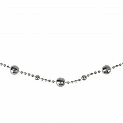 Northlight 15' X 0.5" Shiny Silver Mirrored Disco Ball Beaded Christmas Garland