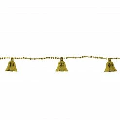 9' Northlight Shiny Gold Bell Beaded Artificial Christmas Garland Set - Unlit