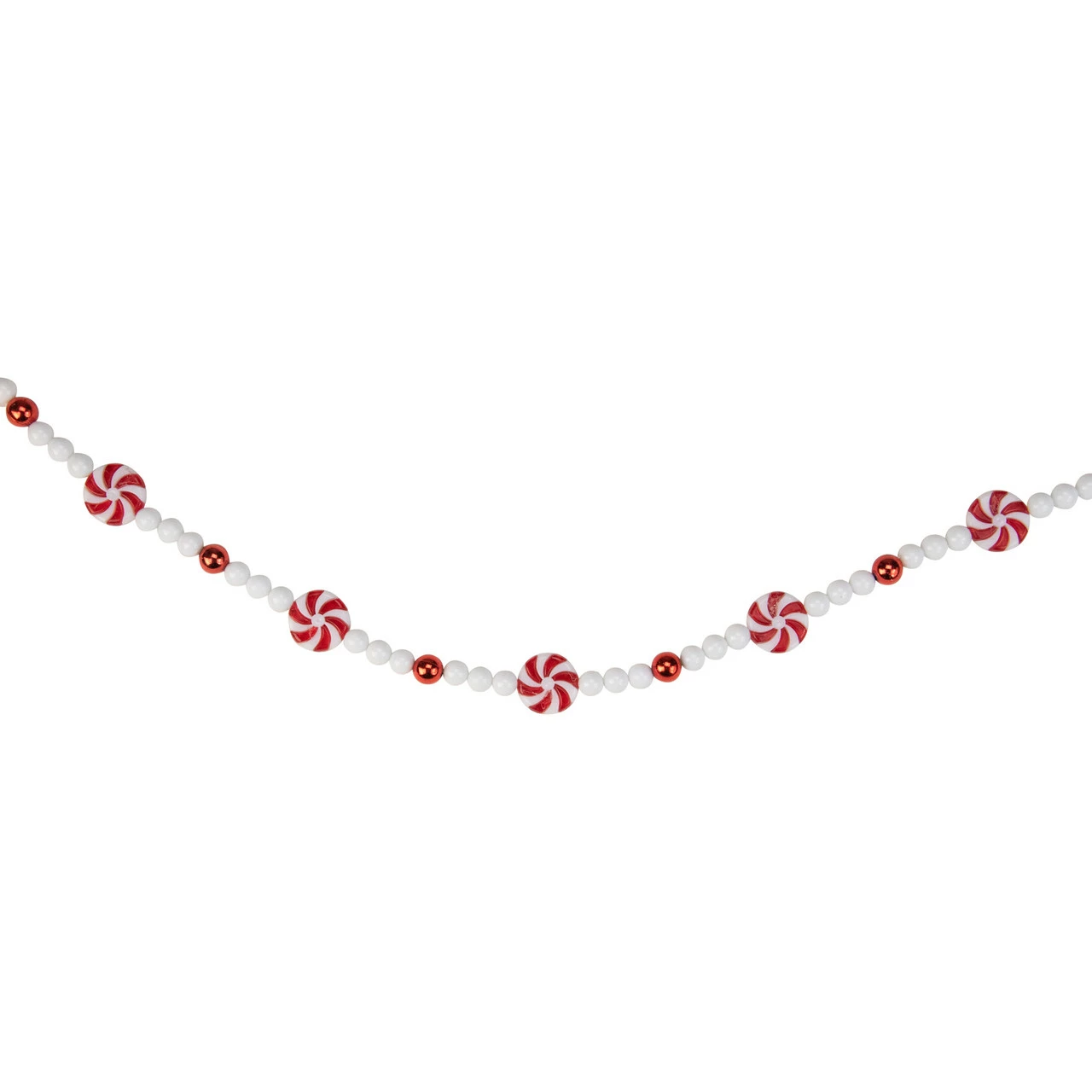 Northlight 9' X 1" Red And White Peppermint Candy Beaded Artificial Christmas Garland - Unlit 1 Northlight 9' X 1" Red And White Peppermint Candy Beaded Artificial Christmas Garland - Unlit