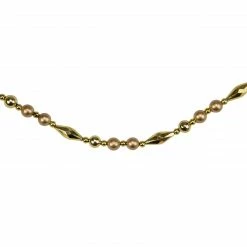 Northlight 9' Shiny And Matte Gold Beaded Christmas Garland