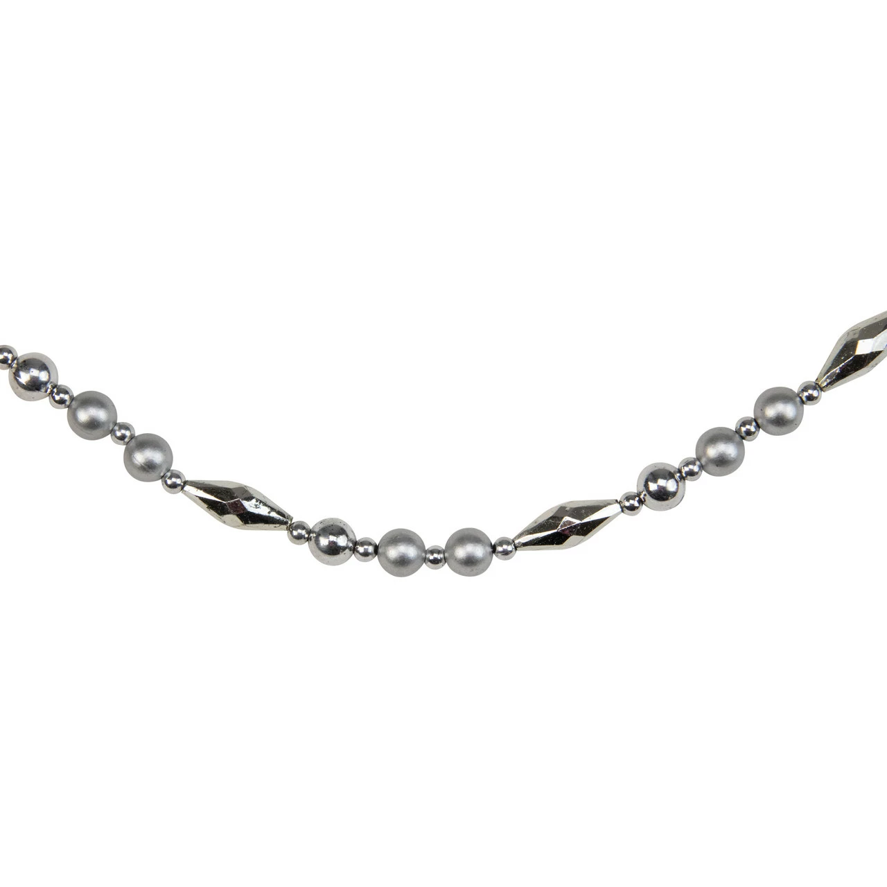 Northlight 9' X 0.5" Silver Shiny And Matte Shatterproof Beaded Artificial Christmas Garland - Unlit 1 Northlight 9' X 0.5" Silver Shiny And Matte Shatterproof Beaded Artificial Christmas Garland - Unlit