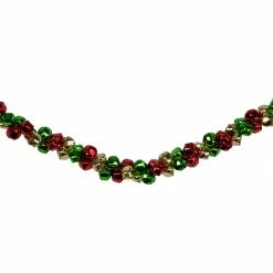 Northlight 5ft Green, Gold And Red Festive Jingle Bell Artificial Christmas Garland