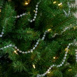 Northlight 33' X 0.25" Shiny Clear Iridescent Beaded Artificial Christmas Garland - Unlit -Wreaths & Garland shop northlight ys28303 3 75866.1590070218