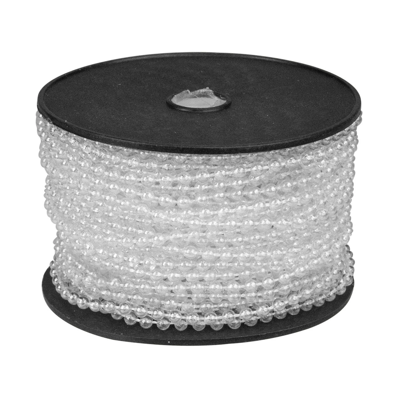 Northlight 100' X 0.25" Shiny Clear Iridescent Beaded Artificial Christmas Garland - Unlit 2 Northlight 100' X 0.25" Shiny Clear Iridescent Beaded Artificial Christmas Garland - Unlit - Image 2