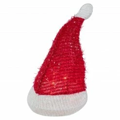 Northlight 12.25" Lighted Santa Hat Christmas Tree Topper, Clear Lights -Wreaths & Garland shop northlight ys93824 3 40003.1663087205