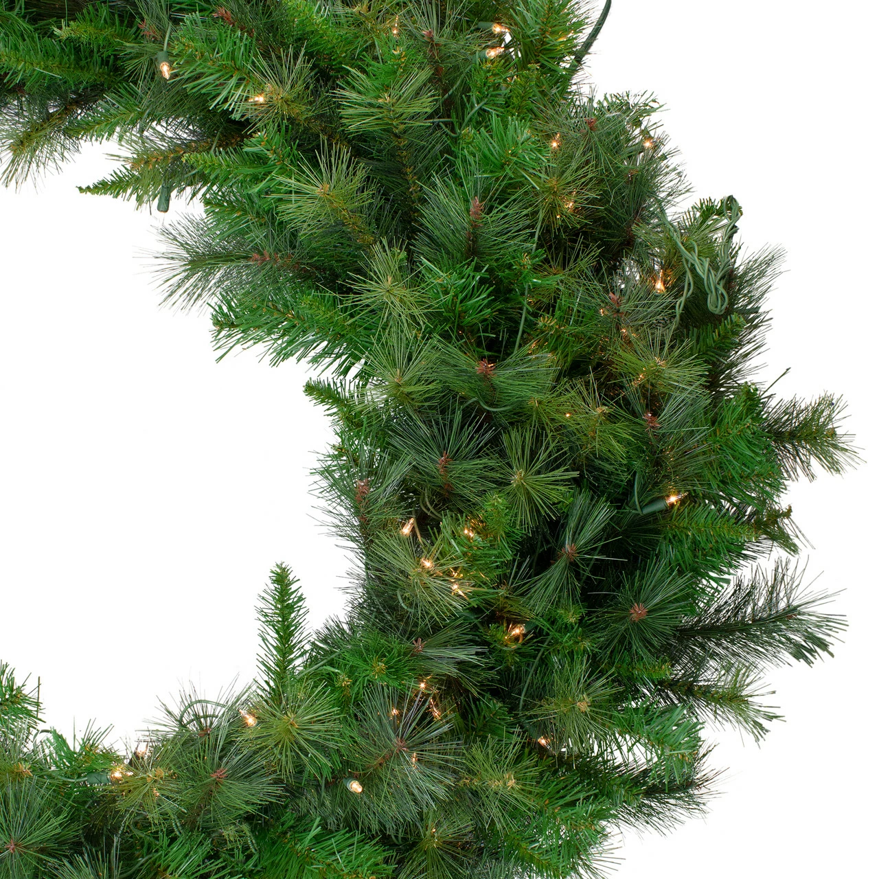 Northlight Pre-Lit Canyon Pine Artificial Christmas Wreath - 60-Inch, Clear Lights 2 Northlight Pre-Lit Canyon Pine Artificial Christmas Wreath - 60-Inch, Clear Lights - Image 2