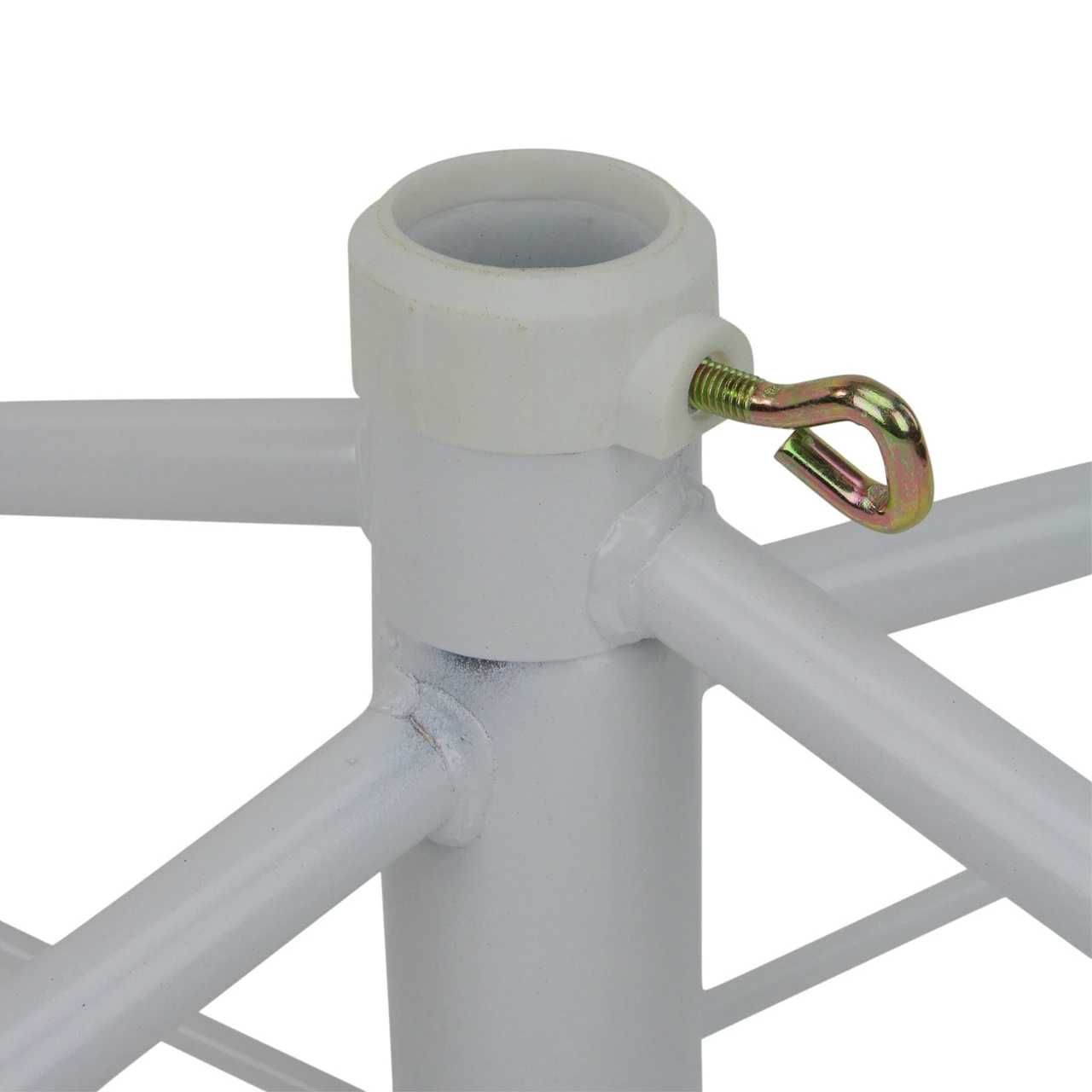 Northlight White Metal Rolling Christmas Tree Stand For 6.5'-7.5' Artificial Trees 2 Northlight White Metal Rolling Christmas Tree Stand For 6.5'-7.5' Artificial Trees - Image 2