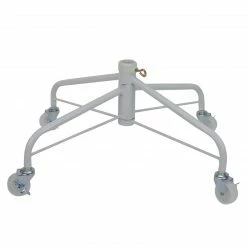 Northlight White Metal Rolling Christmas Tree Stand For 6.5'-7.5' Artificial Trees