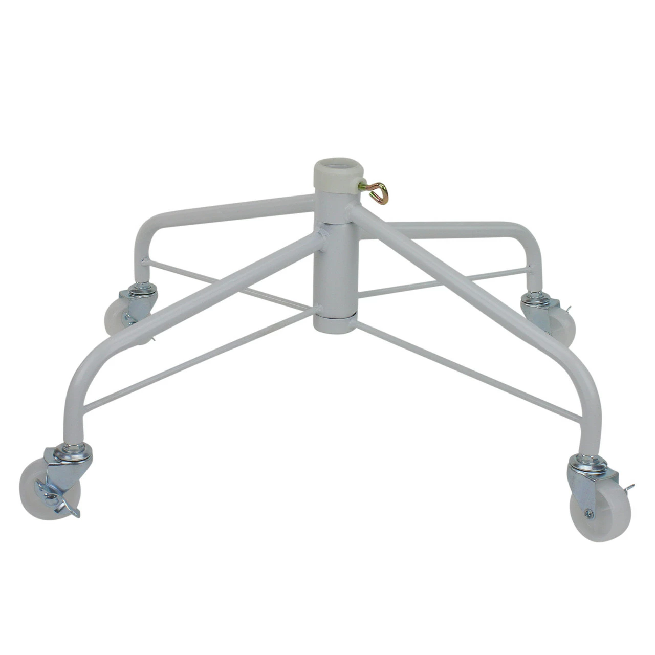 Northlight White Metal Rolling Christmas Tree Stand For 6.5'-7.5' Artificial Trees 1 Northlight White Metal Rolling Christmas Tree Stand For 6.5'-7.5' Artificial Trees