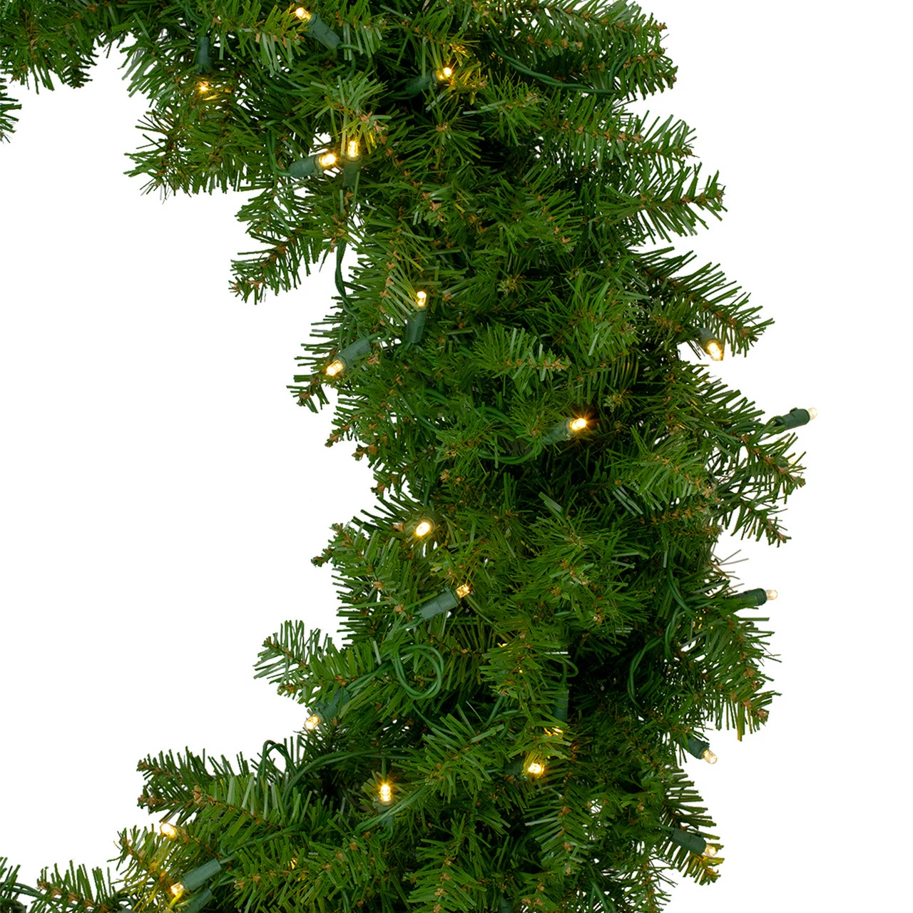 Northlight 36 Pre-Lit Northern Pine Artificial Christmas Wreath - Warm Clear LED Lights 2 Northlight 36 Pre-Lit Northern Pine Artificial Christmas Wreath - Warm Clear LED Lights - Image 2