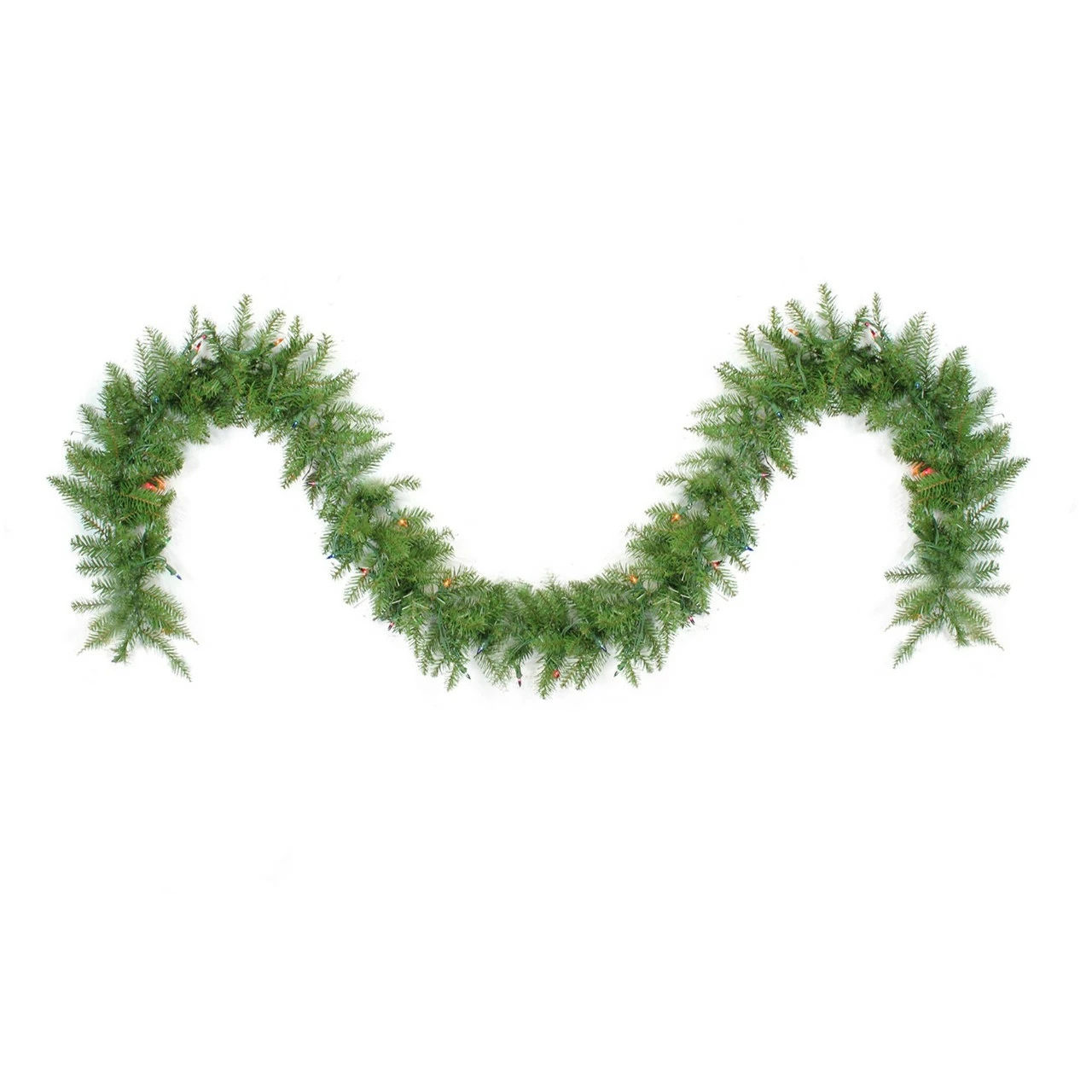 Northlight 9' X 10 Pre-Lit Rockwood Pine Artificial Christmas Garland, Multi Lights 2 Northlight 9' X 10 Pre-Lit Rockwood Pine Artificial Christmas Garland, Multi Lights - Image 2