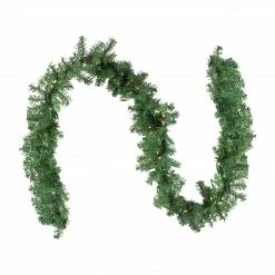 Northlight 9' X 10 Pre-Lit Sierra Noble Fir Artificial Christmas Garland, Clear Lights