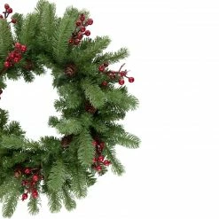 Northlight Noble Fir With Berries Artificial Christmas Wreath - 24-Inch, Unlit -Wreaths & Garland shop northlight z85364 2 updated2022new 50797.1665260244