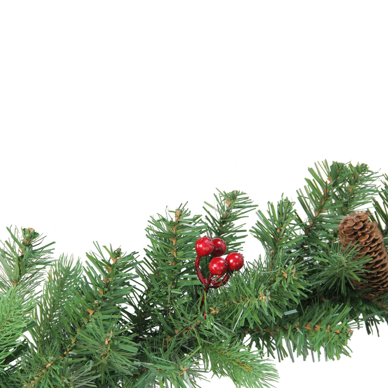 Northlight 9' X 10" Noble Fir With Berries Artificial Christmas Garland - Unlit 2 Northlight 9' X 10" Noble Fir With Berries Artificial Christmas Garland - Unlit - Image 2