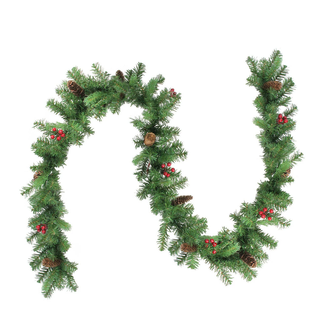 Northlight 9' X 10" Noble Fir With Berries Artificial Christmas Garland - Unlit 3 Northlight 9' X 10" Noble Fir With Berries Artificial Christmas Garland - Unlit - Image 3