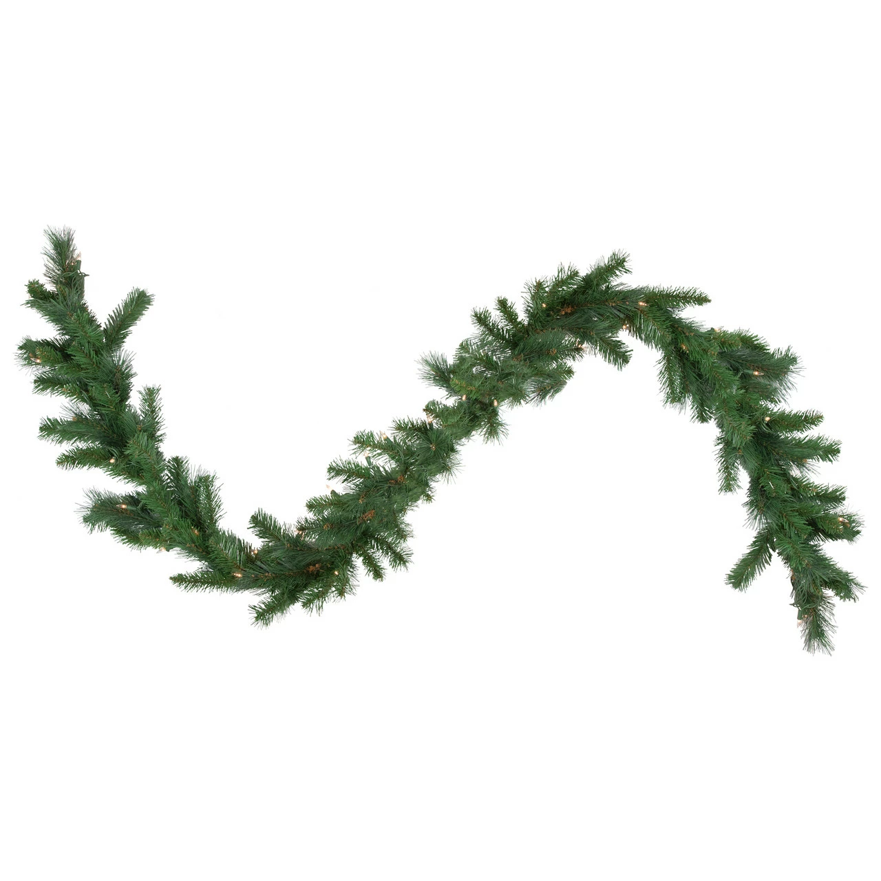 Northlight 9' X 12" Green Pre-Lit Beaver Pine Artificial Christmas Garland, Clear Lights 1 Northlight 9' X 12" Green Pre-Lit Beaver Pine Artificial Christmas Garland, Clear Lights