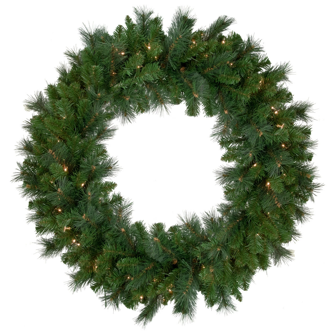 Northlight Mixed Beaver Pine Artificial Christmas Wreath, 36-Inch, Clear Lights 1 Northlight Mixed Beaver Pine Artificial Christmas Wreath, 36-Inch, Clear Lights