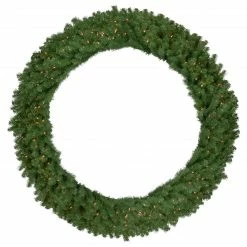 Northlight Pre-Lit Deluxe Dorchester Pine Artificial Christmas Wreath, 60-Inch, Clear Lights