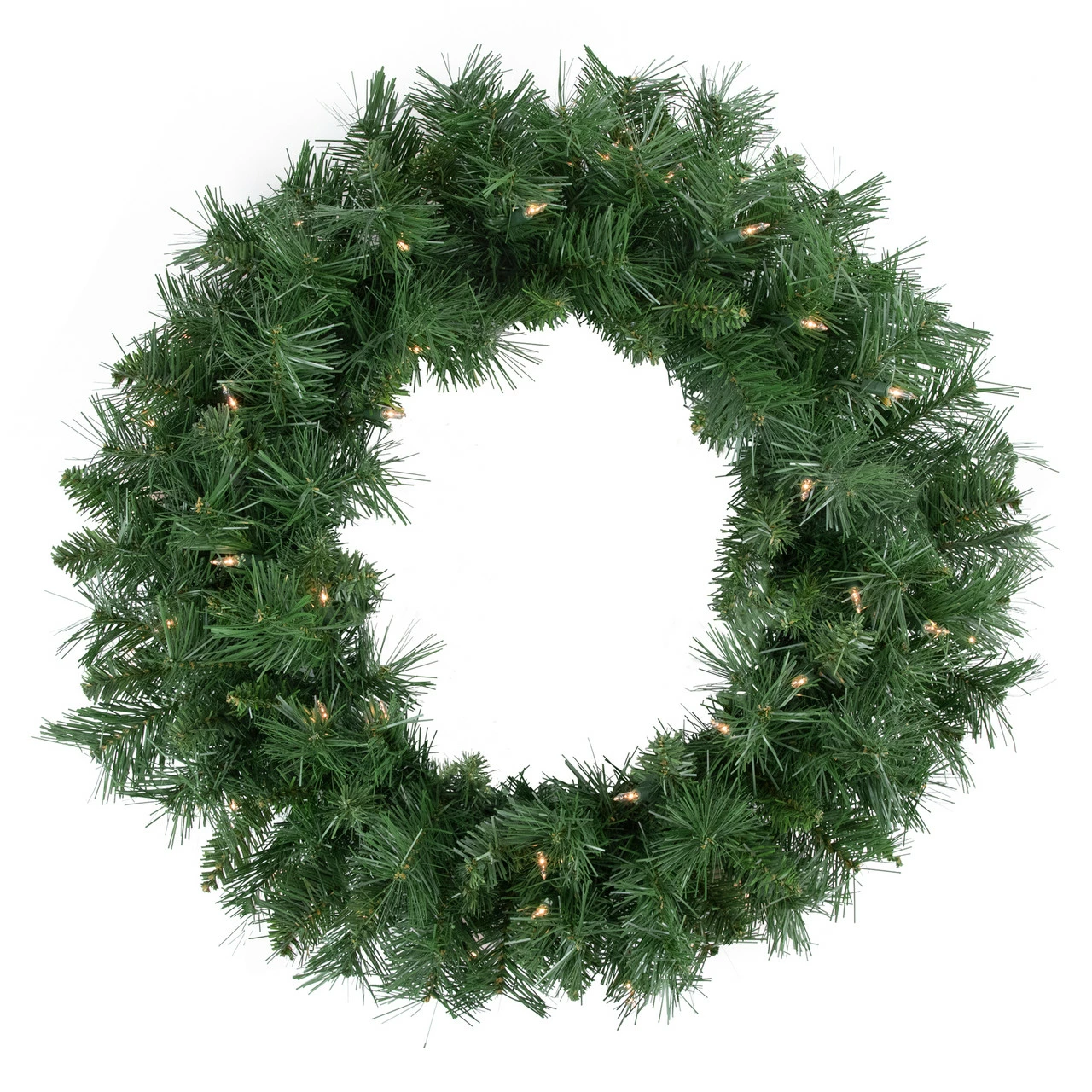 Northlight Pre-lit Chatham Pine Artificial Christmas Wreath, 24-Inch, Clear Lights 1 Northlight Pre-lit Chatham Pine Artificial Christmas Wreath, 24-Inch, Clear Lights