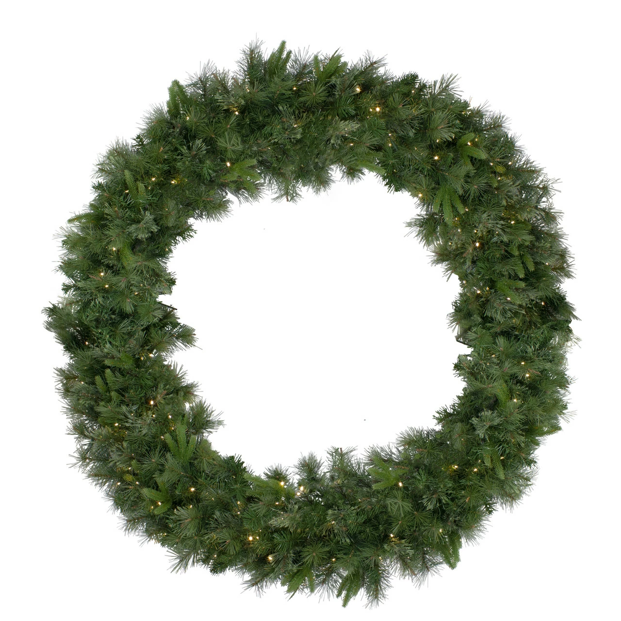 Northlight Pre-Lit Ashcroft Cashmere Pine Commercial Artificial Christmas Wreath - 60-Inch, Warm White Lights 1 Northlight Pre-Lit Ashcroft Cashmere Pine Commercial Artificial Christmas Wreath - 60-Inch, Warm White Lights