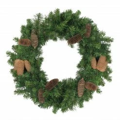 Northlight Dakota Red Pine Artificial Christmas Wreath With Pine Cones - 24-Inch, Unlit