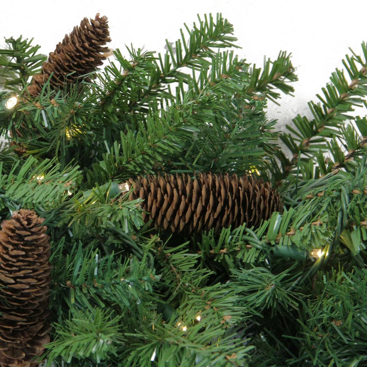 Northlight Pre-Lit Dakota Red Pine Commercial Artificial Christmas Wreath - 60-Inch, Warm White LED Lights 2 Northlight Pre-Lit Dakota Red Pine Commercial Artificial Christmas Wreath - 60-Inch, Warm White LED Lights - Image 2