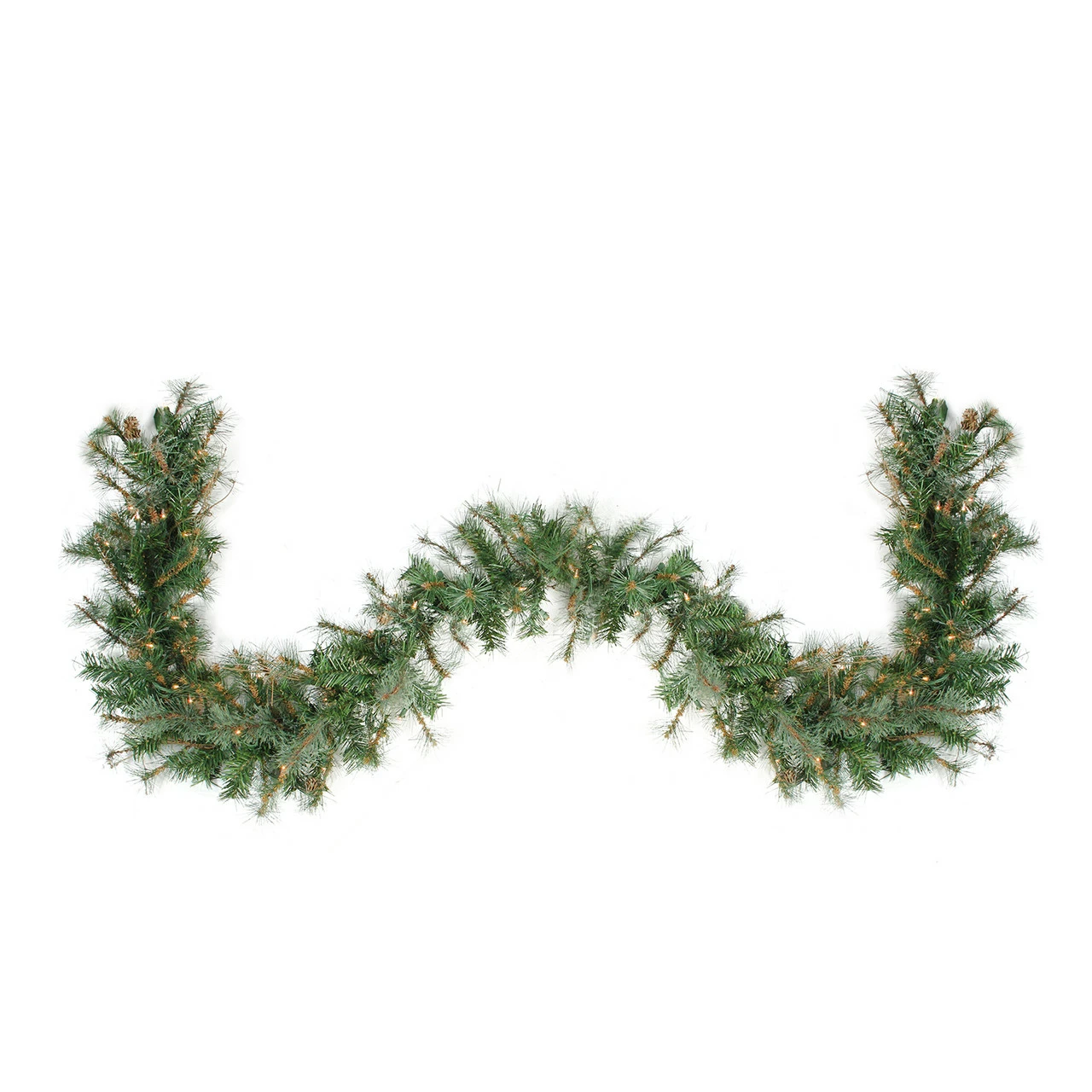 Northlight 9' X 12" Pre-Lit Country Mixed Pine Artificial Christmas Garland - Clear Dura-Lit Lights 1 Northlight 9' X 12" Pre-Lit Country Mixed Pine Artificial Christmas Garland - Clear Dura-Lit Lights