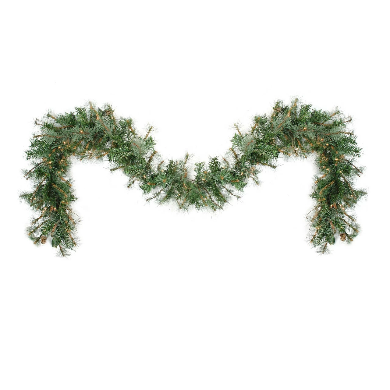 Northlight 9' X 12" Pre-Lit Country Mixed Pine Artificial Christmas Garland - Clear Dura-Lit Lights 2 Northlight 9' X 12" Pre-Lit Country Mixed Pine Artificial Christmas Garland - Clear Dura-Lit Lights - Image 2