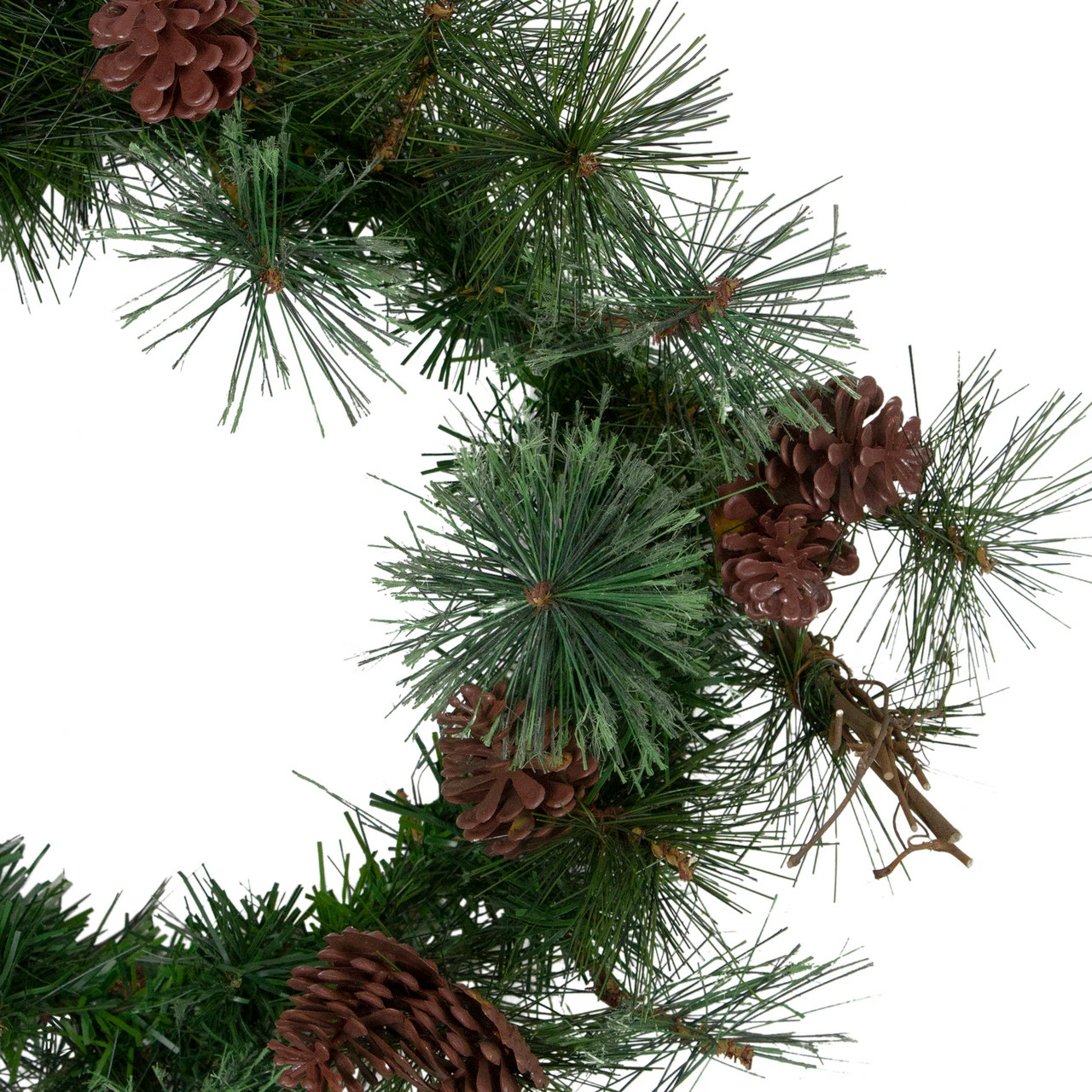 Northlight 24" Country Mixed Pine Artificial Christmas Wreath - Unlit 3 Northlight 24" Country Mixed Pine Artificial Christmas Wreath - Unlit - Image 3