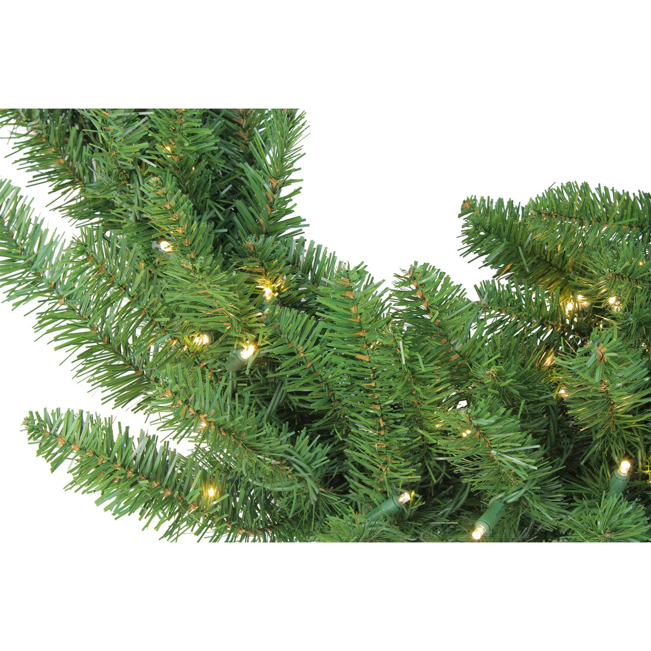 Northlight 25' X 18 Pre-Lit Buffalo Fir Commercial Artificial Christmas Garland - Warm White LED Lights 2 Northlight 25' X 18 Pre-Lit Buffalo Fir Commercial Artificial Christmas Garland - Warm White LED Lights - Image 2