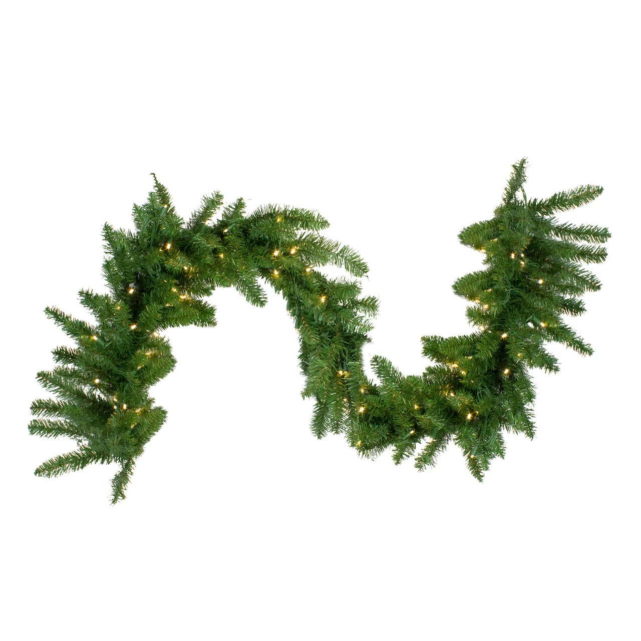 Northlight 25' X 18 Pre-Lit Buffalo Fir Commercial Artificial Christmas Garland - Warm White LED Lights 1 Northlight 25' X 18 Pre-Lit Buffalo Fir Commercial Artificial Christmas Garland - Warm White LED Lights