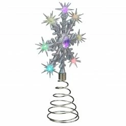 Northlight 11" LED Lighted Coloring Changing Twinkling Snowflake Christmas Tree Topper -Wreaths & Garland shop northlight zg92298 2 82793.1661887120