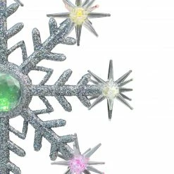Northlight 11" LED Lighted Coloring Changing Twinkling Snowflake Christmas Tree Topper -Wreaths & Garland shop northlight zg92298 3 38499.1661887121