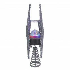 Northlight 13" Lighted Silver Star With Rotating Projector Christmas Tree Topper - Multicolor LED Lights -Wreaths & Garland shop northlightct 74 287 107 2 16796.1665610751