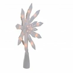Northlight 9-Inch Lighted White Snowflake Christmas Tree Topper - Clear Lights -Wreaths & Garland shop northlightd 74 870 1007 1 51087.1628264392