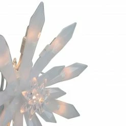 Northlight 9-Inch Lighted White Snowflake Christmas Tree Topper - Clear Lights -Wreaths & Garland shop northlightd 74 870 1007 2 67480.1628264392