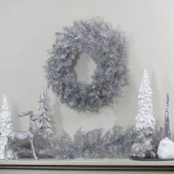 Northlight 9' X 12" Silver Tinsel Artificial Christmas Garland, Unlit 5 Northlight 9' X 12" Silver Tinsel Artificial Christmas Garland, Unlit -Wreaths & Garland shop northlightgb91002 96615.1636719543