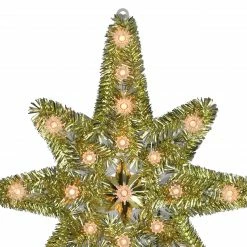 Northlight 21" Gold Lighted Star Of Bethlehem Christmas Tree Topper - Clear Lights -Wreaths & Garland shop northlightys27529 44304.1636546338