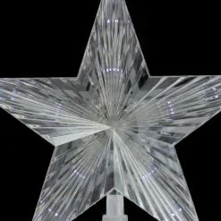 Northlight 8" Pre-Lit Clear Crystal Star Christmas Tree Topper - Clear LED Lights -Wreaths & Garland shop northlightys27551 49774.1636546646