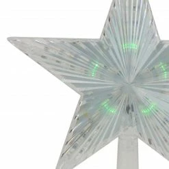 Northlight 9" Pre-Lit Clear Crystal Star Christmas Tree Topper - Multicolor LED Lights 5 Northlight 9" Pre-Lit Clear Crystal Star Christmas Tree Topper - Multicolor LED Lights -Wreaths & Garland shop northlightys27555 26982.1636546645