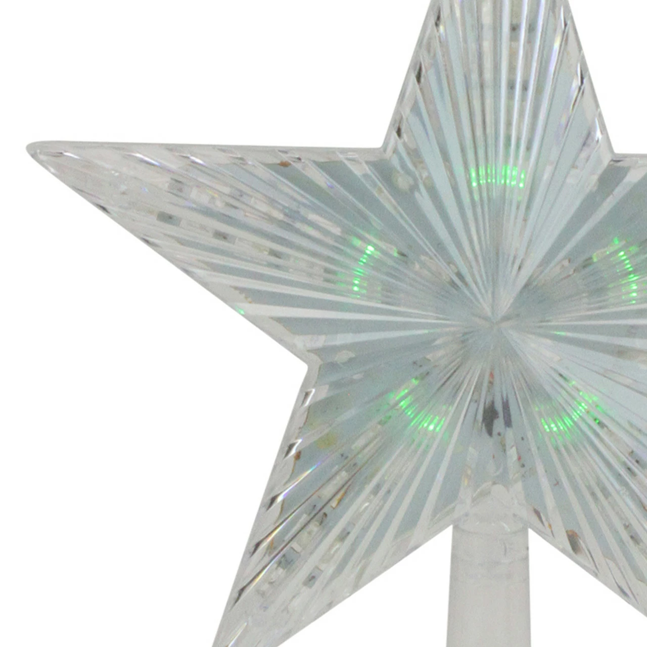 Northlight 9" Pre-Lit Clear Crystal Star Christmas Tree Topper - Multicolor LED Lights 3 Northlight 9" Pre-Lit Clear Crystal Star Christmas Tree Topper - Multicolor LED Lights - Image 3