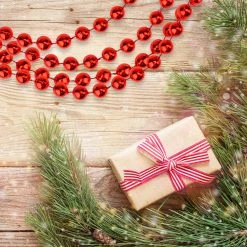 Northlight 33' Shiny Red Round Beaded Christmas Garland -Wreaths & Garland shop northlightys28288 80211.1665610742