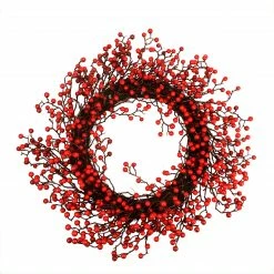 Northlight Festive Red Berries Artificial Christmas Wreath - 22-Inch, Unlit