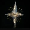 Kurt Adler 15" Lighted Capiz & Gold Plated Bethlehem Star Christmas Tree Topper - Clear Lights
