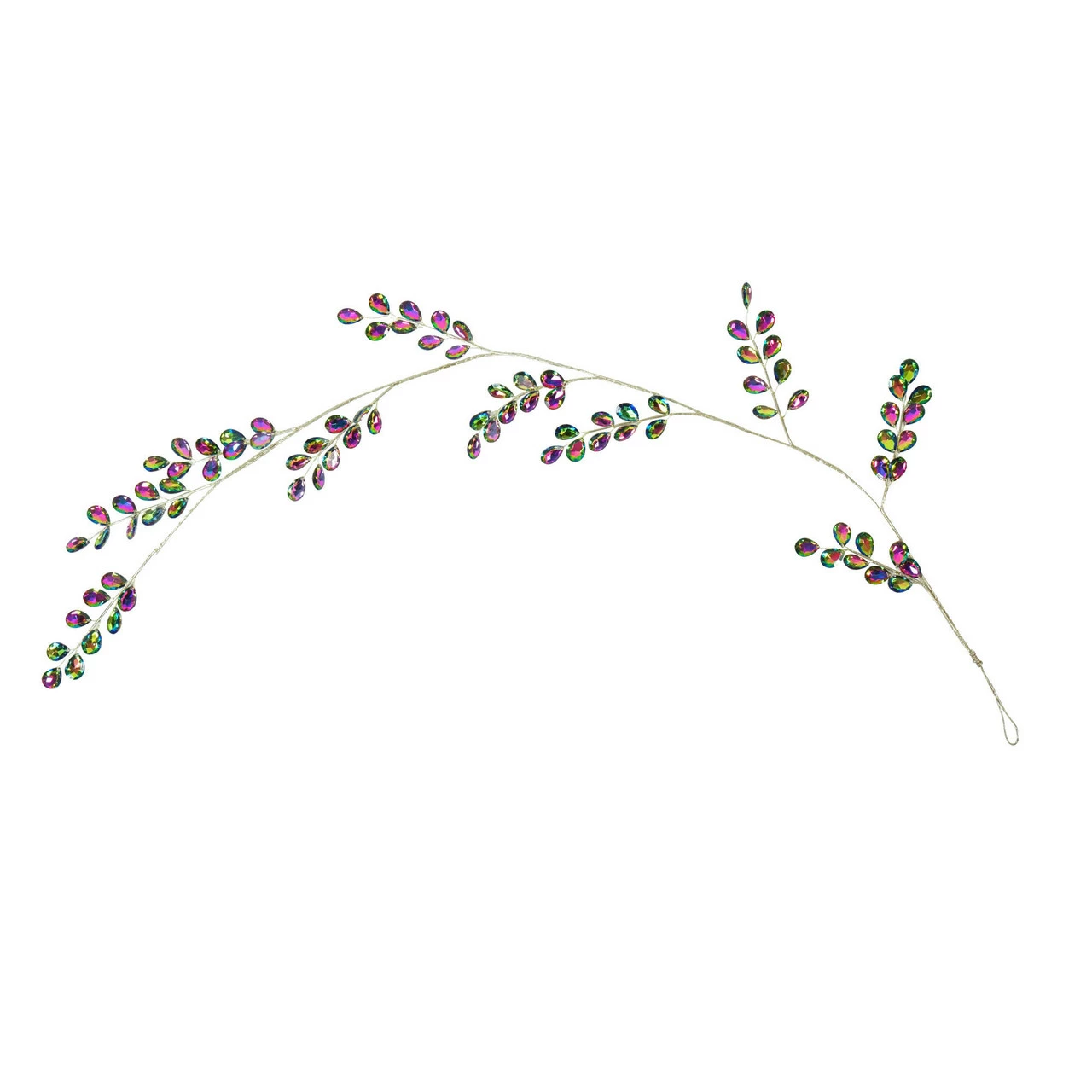 Mark Roberts 3.75' X 7" Peacock Rainbow Jeweled Artificial Christmas Garland - Unlit 1 Mark Roberts 3.75' X 7" Peacock Rainbow Jeweled Artificial Christmas Garland - Unlit