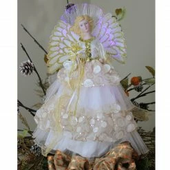 Northlight 16" White And Gold Lighted Angel Sequined Gown Christmas Tree Topper -Wreaths & Garland shop oucmilxagfcynnrljunufgfsasiwvfza 89889.1665611931