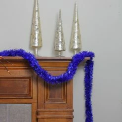 Northlight 50' Shiny Lavish Blue Christmas And Hanukkah Foil Tinsel Garland - Unlit -Wreaths & Garland shop pj9aemxfktb8zy4orh7zx0jgzlcahydr 61317.1665087480