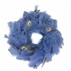 Northlight Feather Blue And Gray Artificial Christmas Wreath - 10-Inch, Unlit